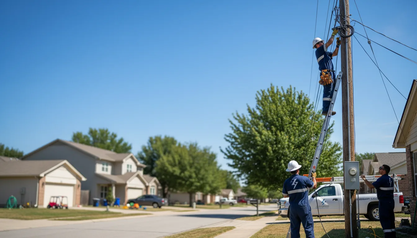Residential electrician providing installation services in Villa Ridge, MO